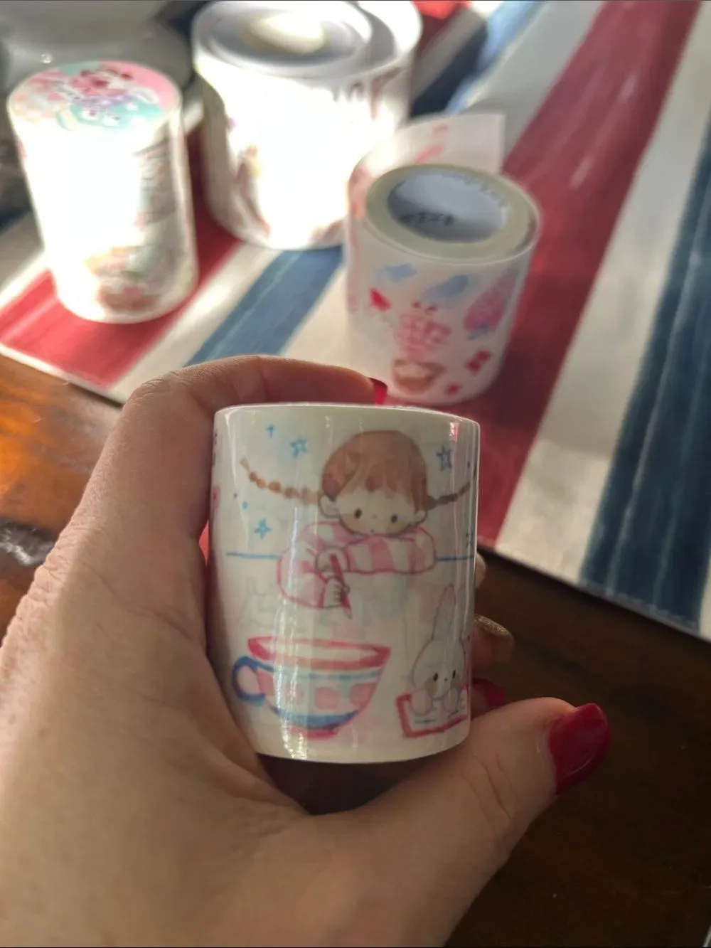 Zzoton Molinta Cute Pink Girl & Bunny Decorative washi Tape NeW